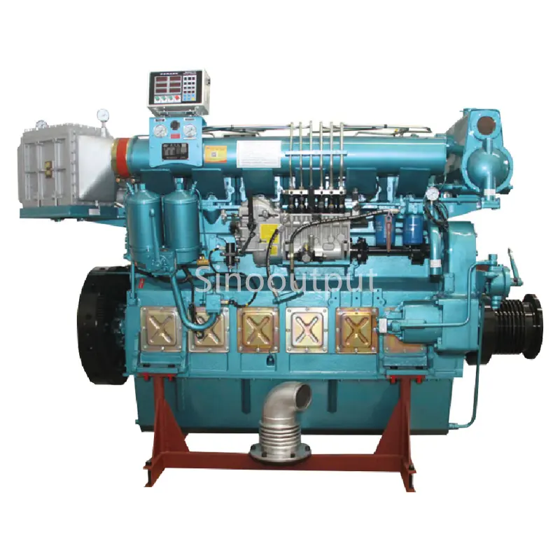 Sinooutput Zichai original marine engine Z6170 series marine engine 6 cylinder 300-675hp 1000-1500rpm economical marine engine