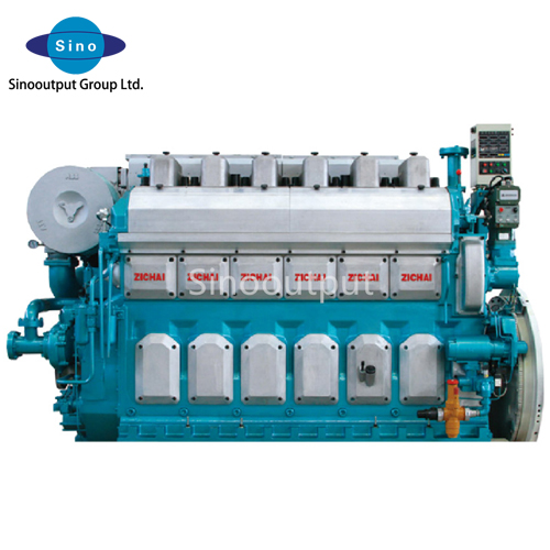 Zichai ZC6200 series marine engine 6 cylinder with power 900-1500hp@800-1000rpm original Zichai marine diesel engine